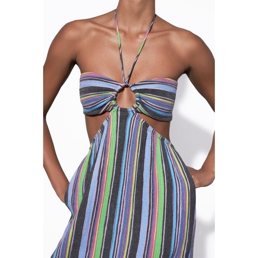 NWT Mara Hoffman Laila Maxi Dress in Multi Stripes - Picture 2 of 14